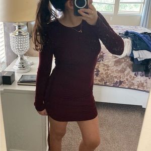 BB Dakota by Steve Madden burgundy bodycon mini dress